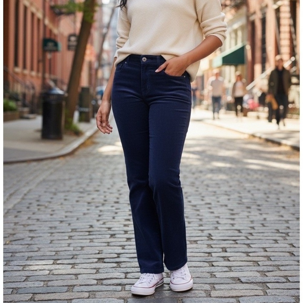 J. Crew Matchstick Corduroy Pants 29S Navy Blue Preppy Minimalist Academia 17397